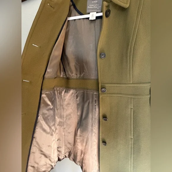 J. Crew Olive Green Wool Pea Coat - Picture 5 of 7